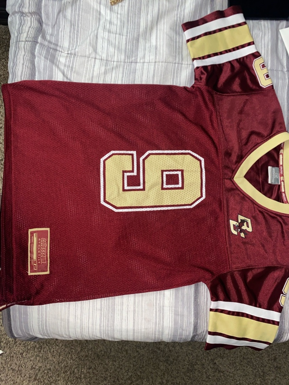 Youth Large Pre-Owned Maroon Eagles Football Jersey #6